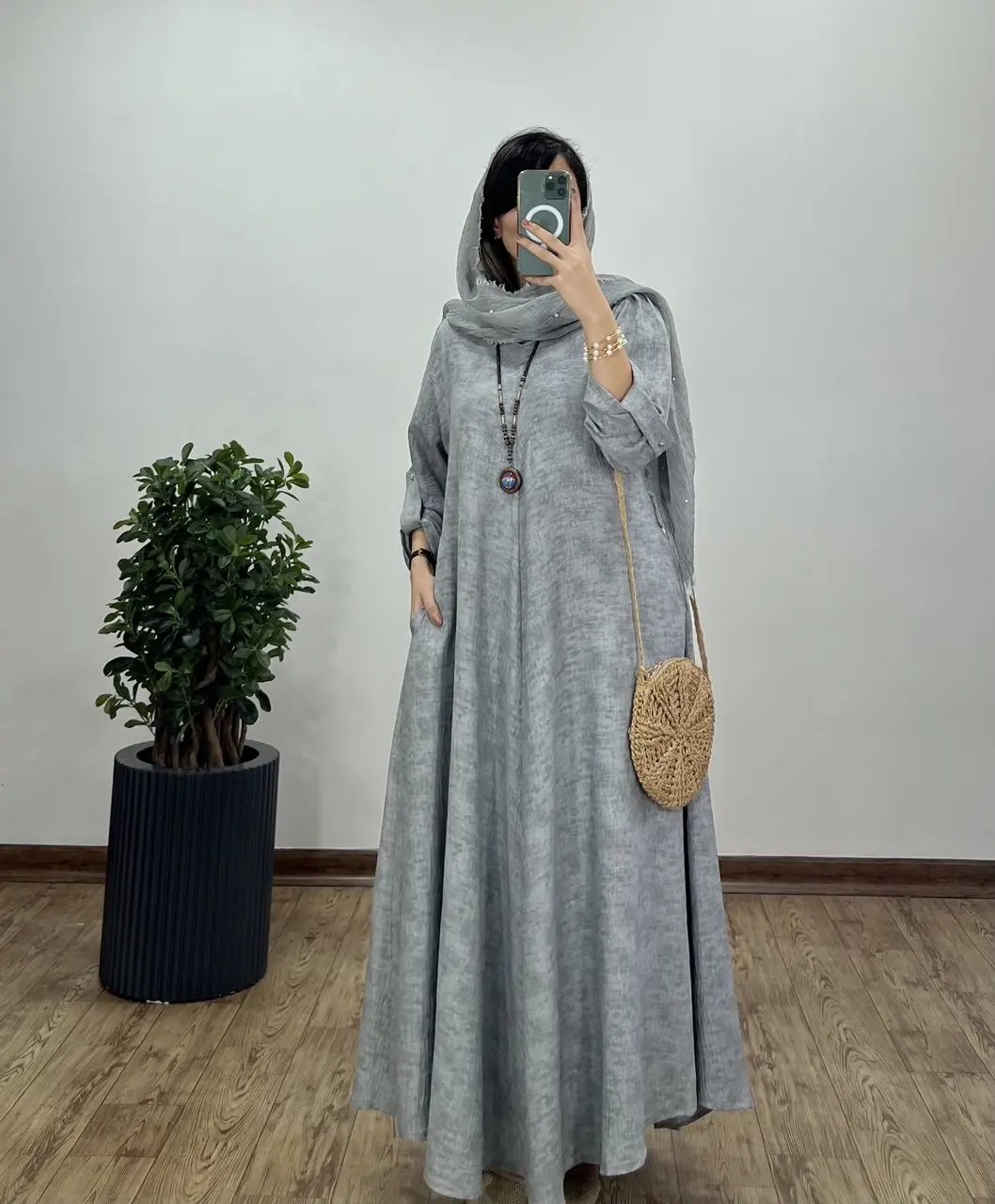 پیراهن مانتویی بلند سوپر کلوش فریال 4